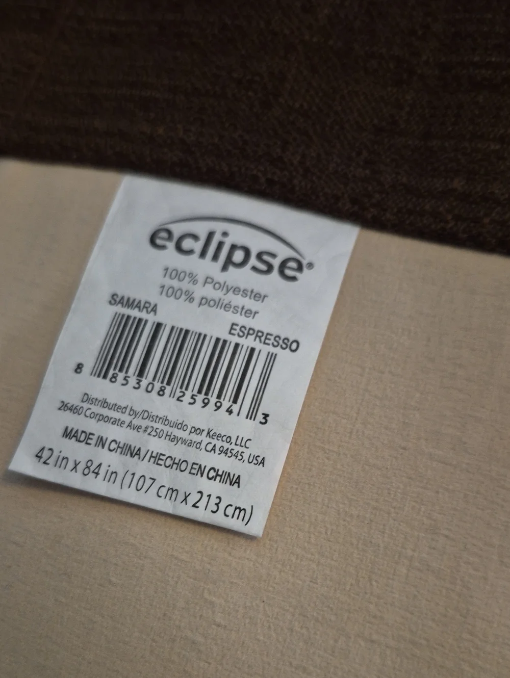 Espresso Brown Eclipse Blackout Curtain Panel Pair 42x84 (84x84)